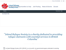 Tablet Screenshot of inlandrefugeesociety.ca